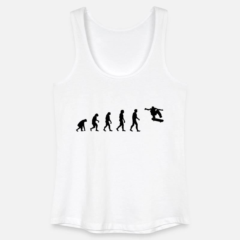 Evolution Skate - Frauen Bio Tank Top - Weiß