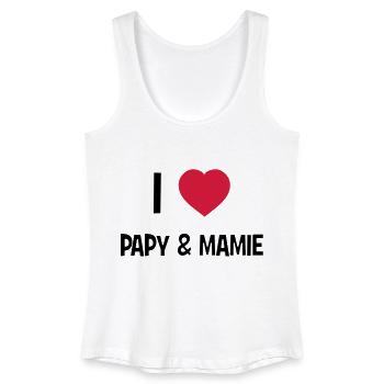 I Love Papy & Mamie - Débardeur bio Femme - blanc - Devant