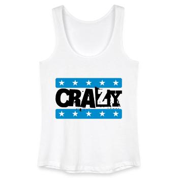 Crazy - Frauen Bio Tank Top - Weiß - Vorne