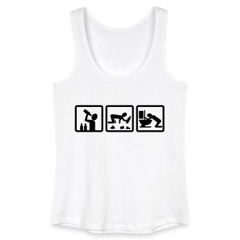 party - Frauen Bio Tank Top - Weiß - Vorne
