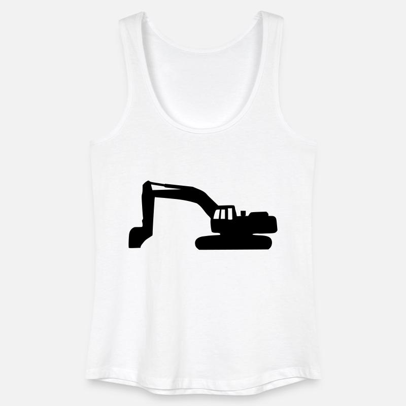 Digger - Excavator - Women’s Organic Tank Top - white