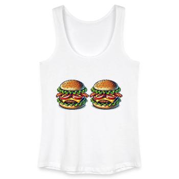 Burger - Frauen Bio Tank Top - Weiß - Vorne