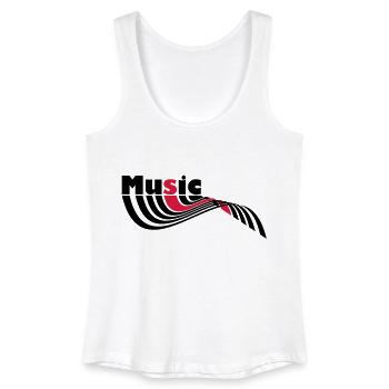 music - Women’s Organic Tank Top - white - Front