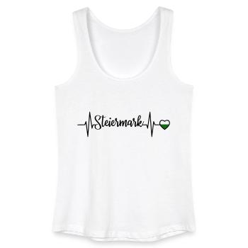 Steiermark Puls Herzlinie - Frauen Bio Tank Top - Weiß - Vorne
