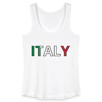 Italy Flag - Women’s Organic Tank Top - white - Front