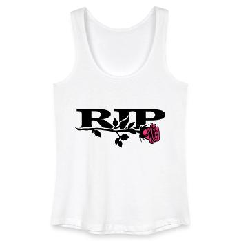 rip_mit_rose_2_2c - Frauen Bio Tank Top - Weiß - Vorne