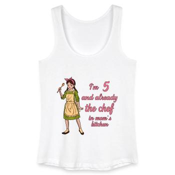 J’ai 5 ans - Fille Chef - Débardeur bio Femme - blanc - Devant