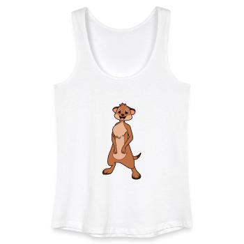 Kawaii Erdmännchen - Frauen Bio Tank Top - Weiß - Vorne