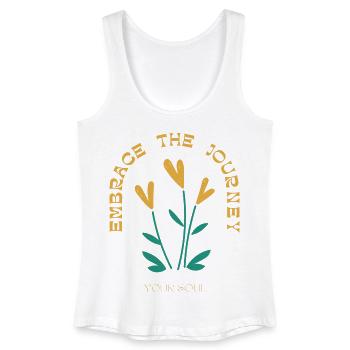 EMBRACE THE JOURNEY - Frauen Bio Tank Top - Weiß - Vorne