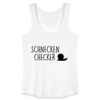 schnecken checker - Frauen Bio Tank Top - Weiß - Vorne
