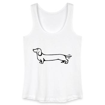 chien teckel - Débardeur bio Femme - blanc - Devant