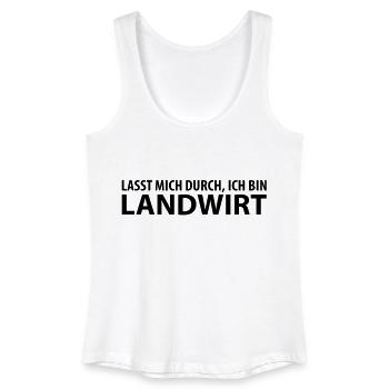 lasst mich durch, ich bin landwirt - Débardeur bio Femme - blanc - Devant