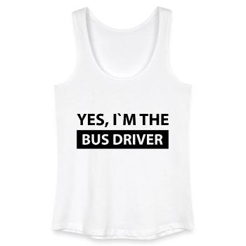 yes i´m the busdriver - Débardeur bio Femme - blanc - Devant