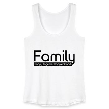 Famille Heureux Ensemble Plus heureux Séparé - Débardeur bio Femme - blanc - Devant