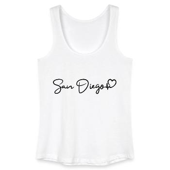 San Diego Herzschlag - Frauen Bio Tank Top - Weiß - Vorne