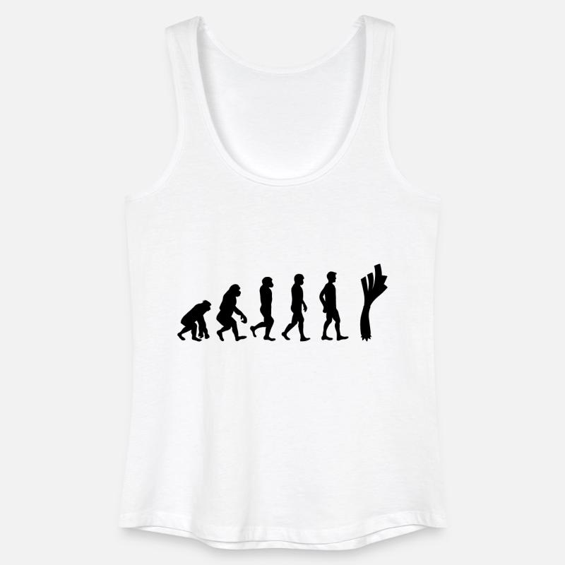 Leek evolution - Women’s Organic Tank Top - white