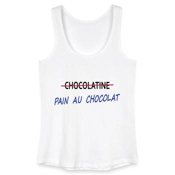 Pain au chocolat - Débardeur bio Femme - blanc - Devant