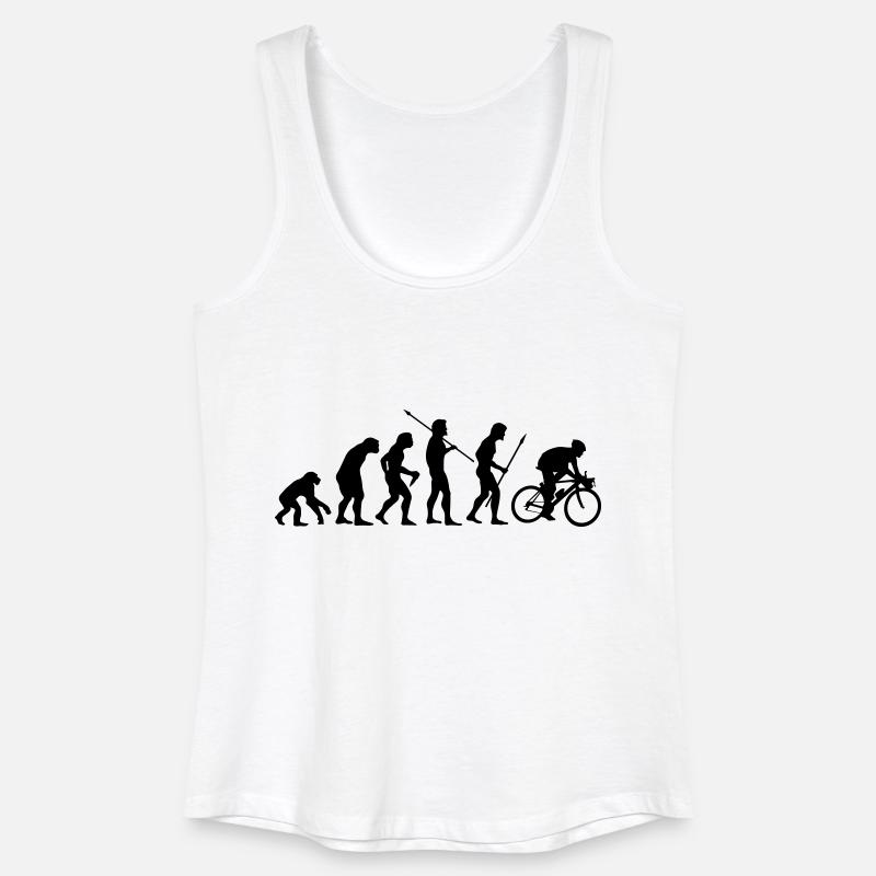 Biker evolution - Women’s Organic Tank Top - white