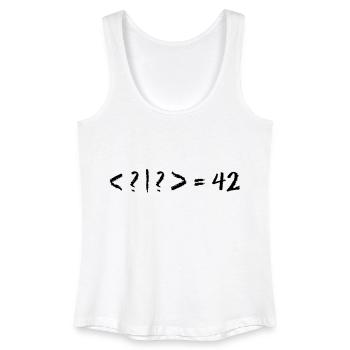 Beste Quantum Joke Ever: Bra-Ket = 42 (Blackboard) - Frauen Bio Tank Top - Weiß - Vorne