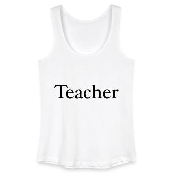 Teacher - Débardeur bio Femme - blanc - Devant
