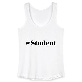 #Student logo - Débardeur bio Femme - blanc - Devant