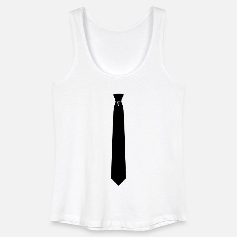 Krawatte - Frauen Bio Tank Top - Weiß