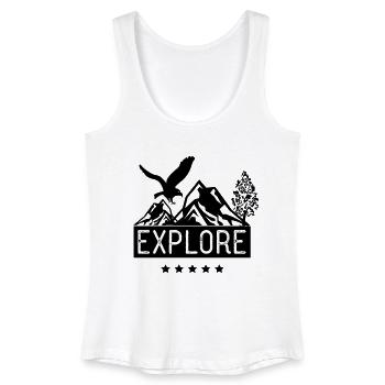 Explore - Frauen Bio Tank Top - Weiß - Vorne