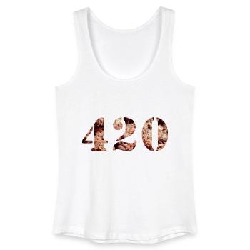 420 Weed - Débardeur bio Femme - blanc - Devant