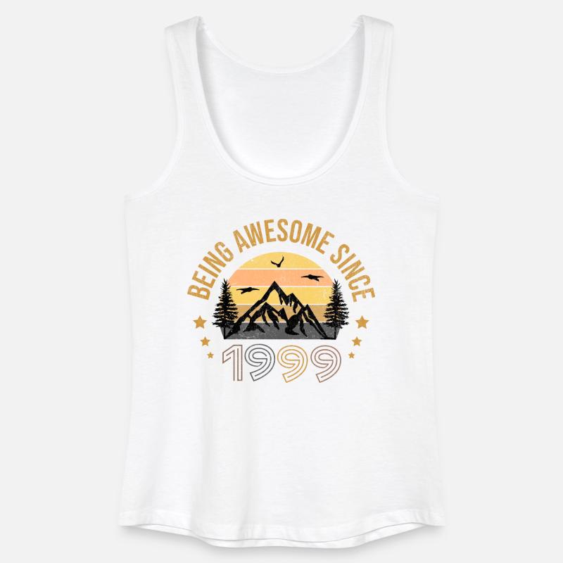 Being Awesome Since 1999 - Geschenkidee - Frauen Bio Tank Top - Weiß