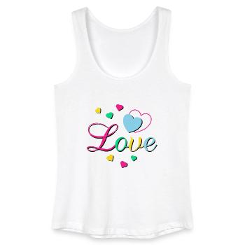 Love Hearts - Frauen Bio Tank Top - Weiß - Vorne