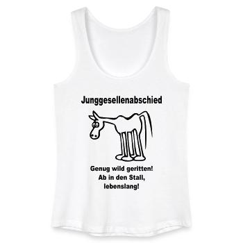 Junggesellenabschied: Genug wild geritten (Pferd, - Frauen Bio Tank Top - Weiß - Vorne