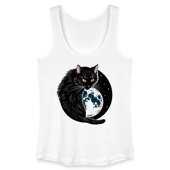 Schwarze Katze - Frauen Bio Tank Top - Weiß - Vorne