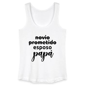 Esposo To Papa Married Men Funny Pregnancy Gift - Débardeur bio Femme - blanc - Devant