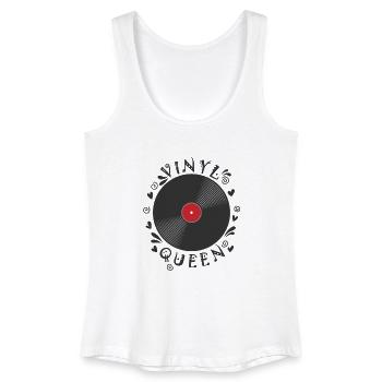 Vinyl Queen Record Music Song Sound - Women’s Organic Tank Top - white - Front