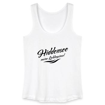 Meine Lieblingsinsel Hiddensee - Frauen Bio Tank Top - Weiß - Vorne