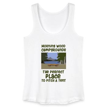 Camping slogan camping - Women’s Organic Tank Top - white - Front