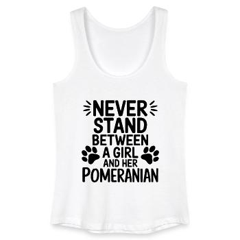 Loulou de Poméranie Dicton Chien Drôle Cadeau de Poméranie - Débardeur bio Femme - blanc - Devant