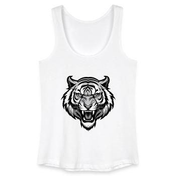 Tête de tigre - Débardeur bio Femme - blanc - Devant