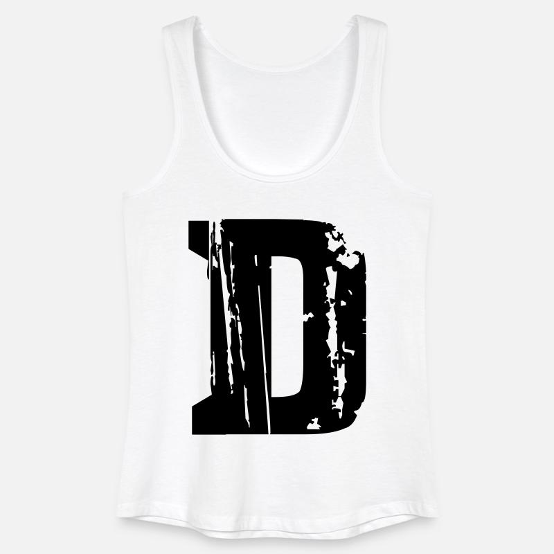 D - Buchstabe - Frauen Bio Tank Top - Weiß