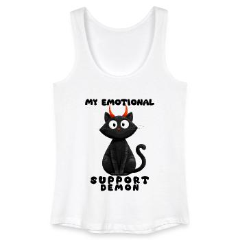 Emotional Support Demon – Funny Cats Edition - Women’s Organic Tank Top - white - Front