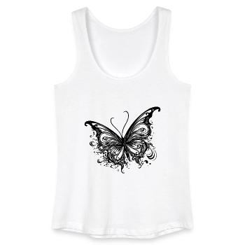 Pretty Tattoo Kids Lines Style Butterfly - Débardeur bio Femme - blanc - Devant