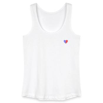 Two-tone heart lilac-red - Women’s Organic Tank Top - white - Front