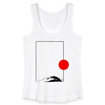 Lever de soleil minimaliste - Débardeur bio Femme - blanc - Devant
