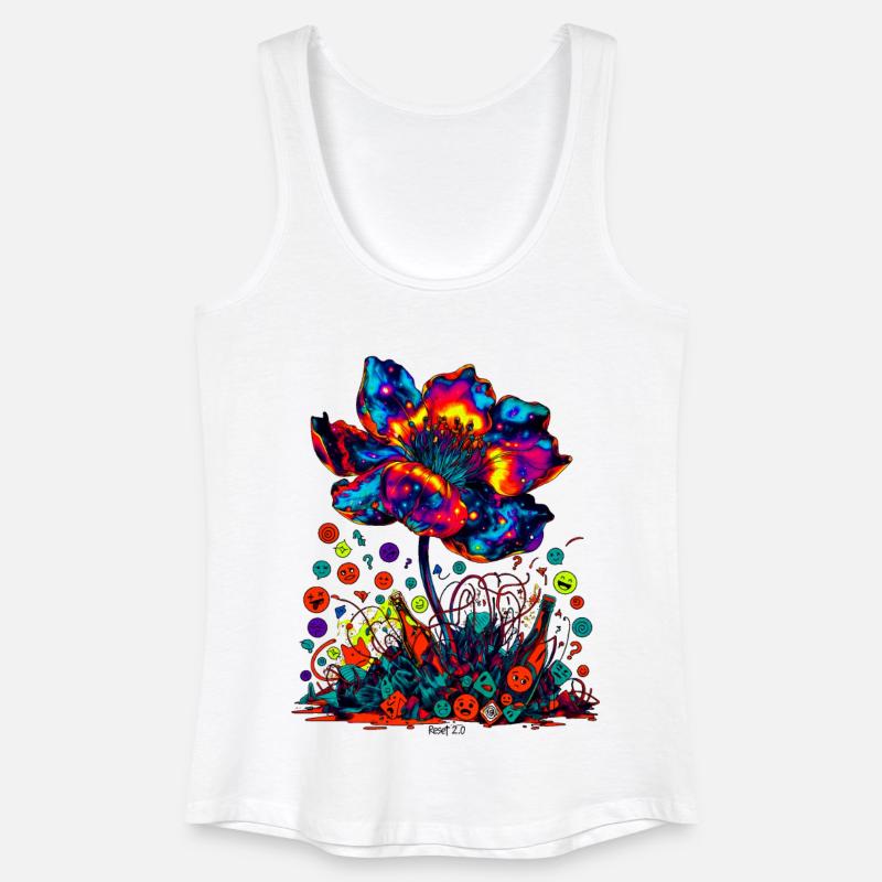 Cosmic Reset Bloom 2.0 - Frauen Bio Tank Top - Weiß