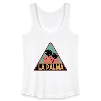 Dreieck Palmen La Palma - Frauen Bio Tank Top - Weiß - Vorne