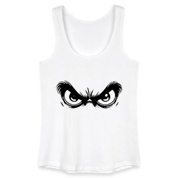 Grimmige Augen mit starrem Blick - Frauen Bio Tank Top - Weiß - Vorne