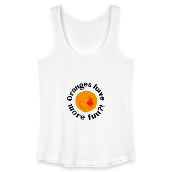 Oranges - Frauen Bio Tank Top - Weiß - Vorne