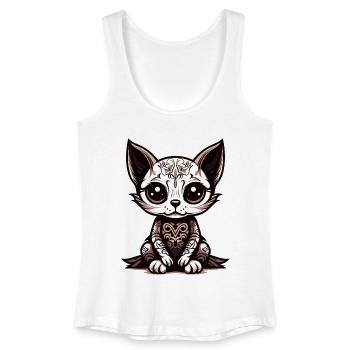 Souci mexicain Cat 1 - Débardeur bio Femme - blanc - Devant