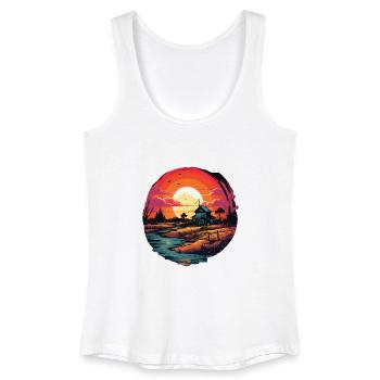 Landschaft - Frauen Bio Tank Top - Weiß - Vorne