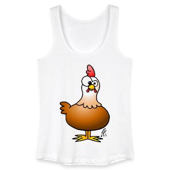 Poulet - Débardeur bio Femme - blanc - Devant